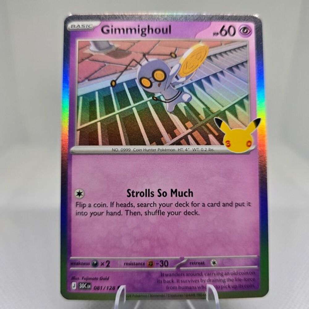 Gimmighoul #81 Pokemon 30th Celebration